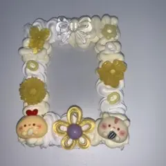 トレカケースホイップデコ　黄色　花No.102