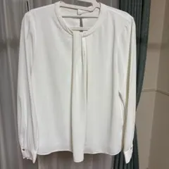 長袖ブラウス　ホワイト　グローバルワーク　レディース