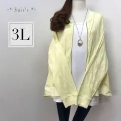 ラスト①m478☆3L☆薄手 ドット柄 ショート丈 ブルゾン＊バック異素材切替