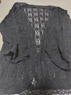 Polpoa レースカーディガン ブラック
