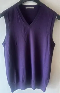 UNIQLO Extra Fine Merino Wool Vネックベスト M紫