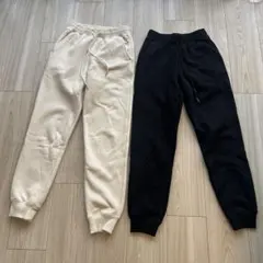 美品　ユニクロ　ヒートテックボアスウェットジョガーパンツ　2枚