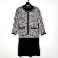 courrèges/クレージュ/ミックスツィードワンピーススーツ☆38サイズ