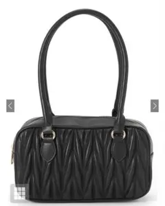 GRL キルティングスクエアトートバッグ[tr936] ブラック