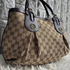 【超激レア良品】グッチ　ハンドバッグ　スカーレット　インターロッキング　スタッズ