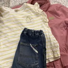 petitmainキッズ服3点セット（Tシャツ、デニム、ジャケット）