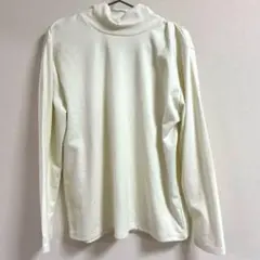 ホワイト タートルネック ハイネック 長袖トップス