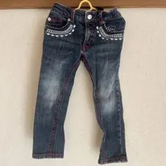 刺繍装飾付きデニムパンツ