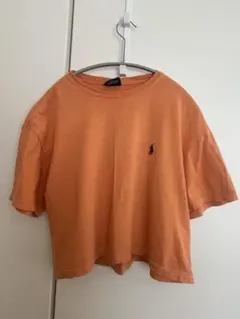 古着ポロ・ラルフ・ローレン オレンジ Tシャツ 短丈 半袖
