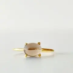 スモーキークォーツリング　天然石リング　アガット　シエナ　ete