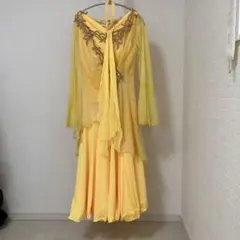 社交ダンス　黄色　ドレス