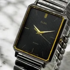 不動品 SEIKO AKA セイコー メンズ 腕時計 クォーツ デイト スクエア 