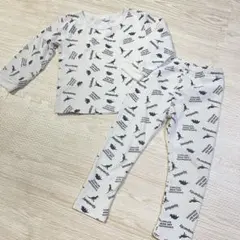 パジャマ 長袖 セットアップ ルームウェア 上下セット　恐竜　100