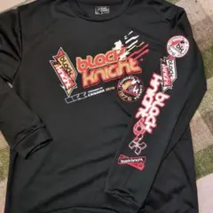 black knight 　グラフィック長袖　カットソー ブラック　サイズＬ