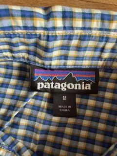 patagonia 半袖チェックシャツ M