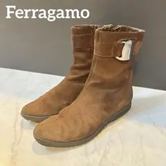 Salvatore Ferragamo スエード ブーツ ブラウン ガンチーニのサムネイル