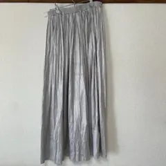シルバー プリーツスカート