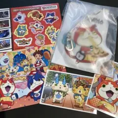 妖怪ウォッチ　ジバニャン アクリルキーホルダー ステッカーセット　ピザーラコラボ