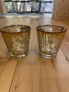 花柄エッチンググラス 2個セット