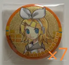 初音ミクキラキラ缶バッジ　鏡音リン