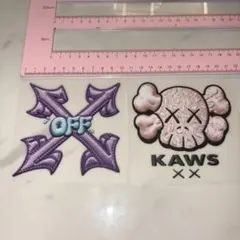 OFF-WHITE KAWS アイロンプリントシート 2枚セット