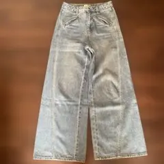 H&M＊変形ワイドデニムパンツ