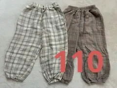 チェックパンツ2点セット　110のサムネイル