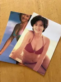 岡田有希子 水着写真セット 2枚