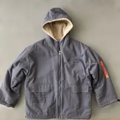 グレー フード付きジャケット