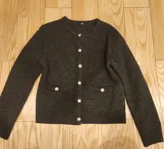 PLST エクストラファインメリノウールミドルゲージカーディガン L