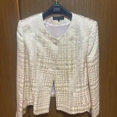 極美品 東京ソワール　SOIR DOLCE　レース 刺繍 ノーカラージャケット 東京ソワールSOIR DOLCE ノーカラージャケット レース - メルカリ