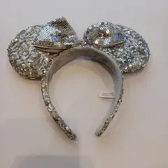 ディズニー ミッキー耳カチューシャ シルバー