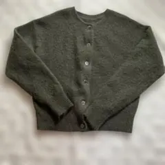 【Spick & Span】100%アルパカ クルーネックシャギーカーディガン