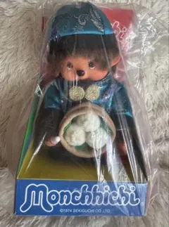 箱入り 飲茶を持ったMonchhichi 女の子 ぬいぐるみ 1974年製 - メルカリ