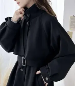 新品！クラシカルエルフ 2wayスタンドカラーボリュームスリーブロングコート