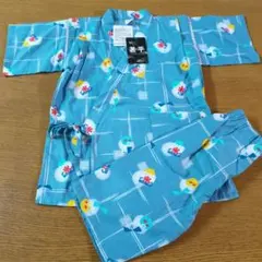 W☆新品☆かき氷柄☆甚平☆サイズ１２０cm☆中青色☆男の子用☆No.2951
