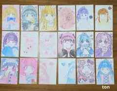 小6 ton 手描きイラスト「まとめ売り③」ポストカード 18枚セット
