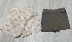 aosta リボン柄ショートパンツ ＆ インナーパンツおまけ付き