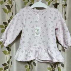 お値下げしました！　新品　ベビー腹巻き付パジャマ　ピンク上下セット80センチ