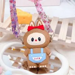 小銭入れラブストラップクマ型シリコン小物入れキーホルダー