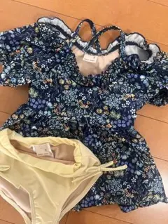 petit main 花柄セパレート水着 110cm