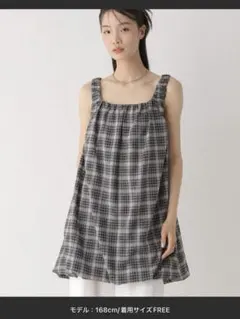 【Heather】ギャザーバルーンミニワンピース