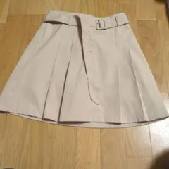 INGNI ベージュ プリーツスカート Mサイズ ベルト付き