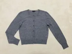 TO BE CHIC グレーカーディガン　美品　ビジューボタン