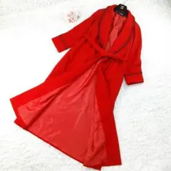 美品◎Wacoal ワコール ロングコート レッド 80s vintage 希少