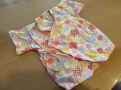 試着のみ美品　くろわっさんすべべ　浴衣　甚平　ロンパース　60cm