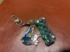 黒緑パラコードボックスキーホルダーカエルアクリル