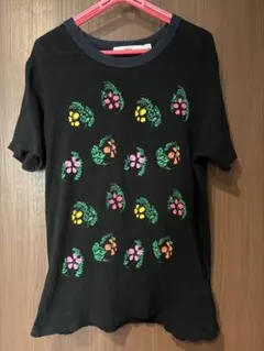エフィレボル スカルフラワー　Tシャツ 半袖 ブラックのサムネイル