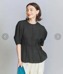 BEAUTY&YOUTH UNITED ARROWSシアーブラウス黒FREEのサムネイル