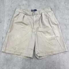 E*9様 ポロ バイ ラルフローレン　2タック　チノ　ハーフパンツ　古着　ベージ
